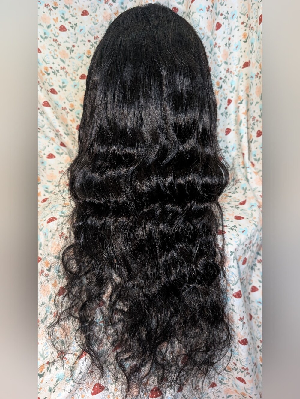 NWT OQ Hair 24" Body Wave Human Hair Half Wig 3-in-1 Glueless Drawstring